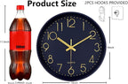 Wall Clock, Silent Wall Clocks Battery Operated 10 Inch- Modern Non Ticking - Image 3