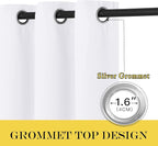 NICETOWN White Room Darkening Curtain 95 inches Long - Image 4