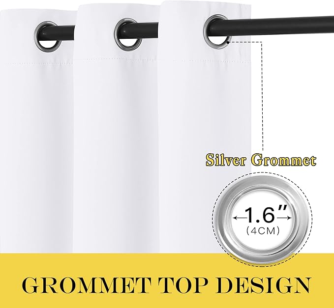 NICETOWN Blackout Sliding Glass Door Curtains, Room Darkening Thermal Insulated - Image 6
