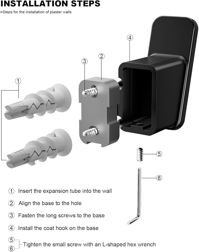 4-Pack Matte Black Towel Hook for Bathroom, Robe Coat Hook, Heavy Duty Wall - Image 8