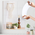 JUNEBRUSHS 18Pack Self Adhesive Acrylic Mirrors, 8 x 8 Inch Mirror Tiles Decor by JUNEBRUSHS