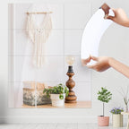 JUNEBRUSHS 18Pack Self Adhesive Acrylic Mirrors, 8 x 8 Inch Mirror Tiles Decor by JUNEBRUSHS