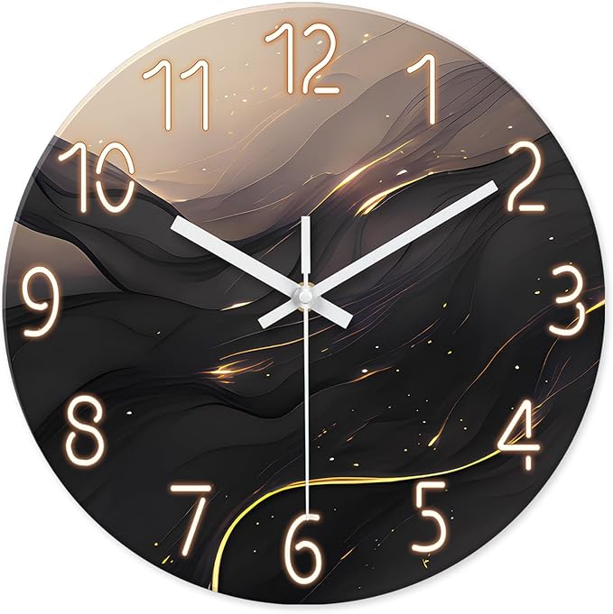 Large Wall Clocks Battery Operated 16 Inch Marble Glass Wall Clock by Constantplanet%E6%97%97%E8%88%B0%E5%BA%97