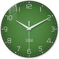 XNM Green Wall Clock for Living Room 16 Inches or Larger Modern Glass Wall by XNMwallclock