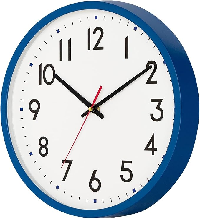 HZDHCLH Wall Clock Blue, Silent Wall Clocks Battery Operated 10 Inch Modern Non - Image 7