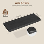 RALGEND Floating Shelves for Wall, 1.5" Thick Wall Shelf Set of 3 - Image 3