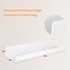 upsimples Acrylic Shelves for Wall Decor, Living Room, Floating Bookshelves for - Image 3
