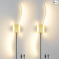 Daunton Modern Plug in Wall Sconce Set of 2, 3CCT Adjustable & Memory Function by Daunton