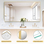 Koonmi 78"x35" Floor Mirror Full Length, Bedroom Floor Body Mirror - Image 5