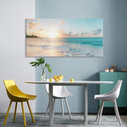 Goldfoilart Large Beach Sunset Canvas Wall Art - Image 7