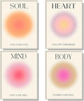 NCYEL 4 colorful abstract halo posters angel number positive energy by NCYEL
