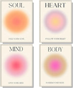 NCYEL 4 colorful abstract halo posters angel number positive energy by NCYEL