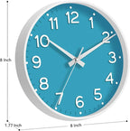 Roymnie Wall Clock, Silent Wall Clocks Battery Operated 8 Inch-Modern Non - Image 3