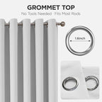 Joydeco Blackout Patio Sliding Door Curtains 72 Inches Long, Grommet Privacy - Image 7