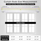 Curtain Rods 32-46 Inch, 1 Inch Adjustable Heavy Duty Room Darkening Window - Image 8