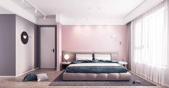 Dimoon 110''x17.7'' Pink Peel and Stick Wallpaper Contact Paper Modern Self - Image 6