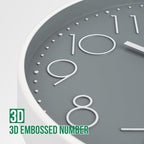 Wall Clock 10 Inch Non-Ticking Silent Modern Simple Style Round Decor Clock - Image 6