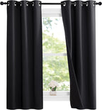 NICETOWN Complete 100% Blackout Curtain Set, Thermal Insulated & Energy - Image 2