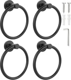 SetSail Towel Holder for Bathroom Wall Matte Black Towel Ring Stainless Steel by SetSail