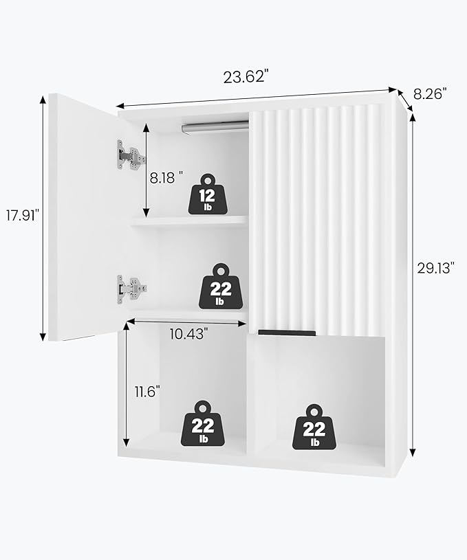 HAIOOU Bathroom Wall Cabinet - Image 3