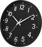HZDHCLH Black Wall Clocks Battery Operated 12 inch Silent Non Ticking Modern - Image 3