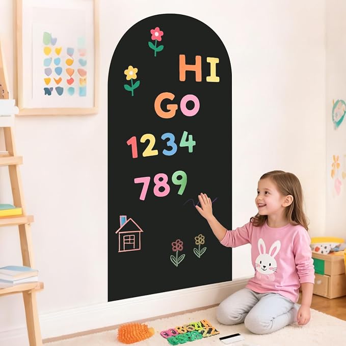Magnetic Wall Decal for Kids 39.3x17.5 Inches Black Magnetic Wall Decal Arch - Image 5