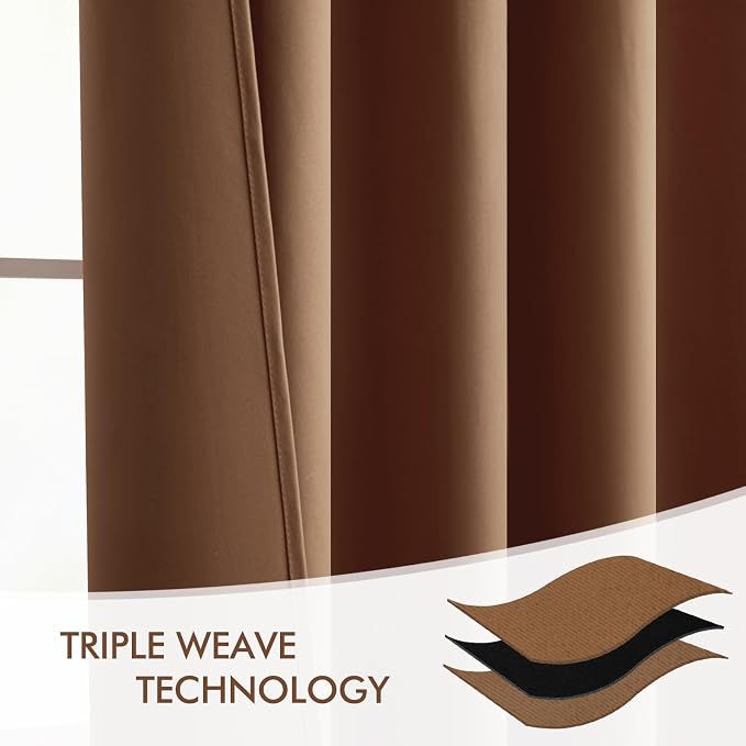 MIULEE Back Tab Blackout Curtains 90 Inch Long 2 Panels Set - Image 7