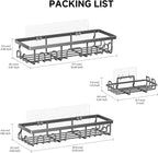 Shower Caddy, 3 Pack Shower Shelves - Image 2