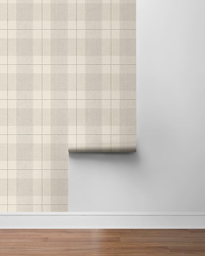 NextWall Lenox Hill Plaid Peel and Stick Wallpaper - Image 6