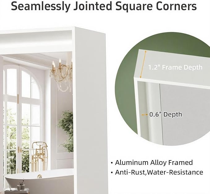 24x36 Inch White Bathroom Mirrors - Image 3