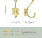 TUNNY 5 Pack Antique Design Wall Hanging Coat Hooks - Image 2