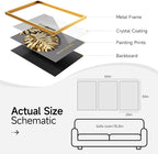 Framed Modern Luxury Large Gold Wall Art - Image 7