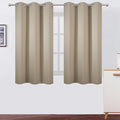 LEMOMO Beige Blackout Curtains 42 x 54 Inch Length Set of 2 Panels Grommet by Lemomo