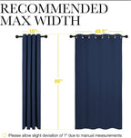 NICETOWN Navy Blackout Curtains 86" Long - Image 7