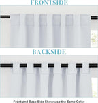 RYB HOME Living Room Window Curtains, Back Tab 2 Hanging Top, Thermal Insulated - Image 2