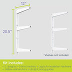 Delta Minimalistic White Shelf Brackets Cycle, Holds Up to 480 lbs, Modern - Image 3