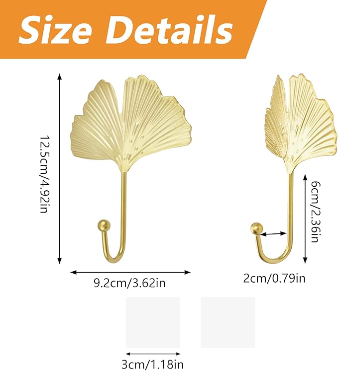 MOROBOR Self-Adhesive Leaves Iron Hook - Image 2