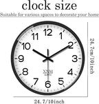XNM Small Wall Clock Modern Wall Clocks Battery Operated 10 Inch Silent Non - Image 3