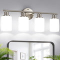 Zarbitta 4-Light Bathroom Light Fixtures, Brushed Nickel Modern Vanity Lights by Zarbitta