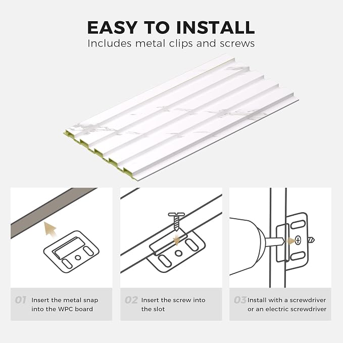 OUZUGIE WPC Acoustic Slat Wall Paneling, Living Room, TV Background, Study Room - Image 5