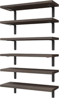 WOPITUES Wood Floating Shelves Set of 6, Shelves by WOPITUESOfficial