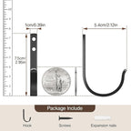 20-Pack Wall Hooks for Hanging Towel/Coat - 22LB Screw in Metal Hanger Wall - Image 5