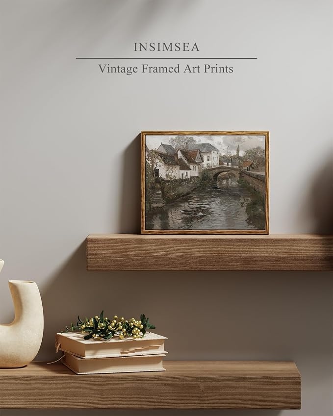 InSimSea Framed Canvas Wall Art Vintage Decor, Room Decor Vintage Scenery - Image 2
