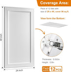 WOWSTAR 12-Pack 2x4ft Drop Ceiling Tiles, Waterproof Glue up Ceiling Panels - Image 5