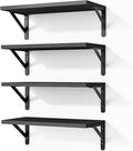 Fixwal Floating Shelves for Wall, Wood Wall Mounted Shelves for Bedroom by Fixwal