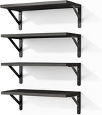 Fixwal Floating Shelves for Wall, Wood Wall Mounted Shelves for Bedroom by Fixwal