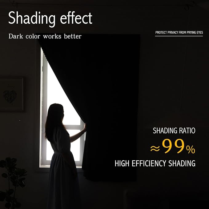 Self Adhesive Curtains, Stick Curtain Blackout Shades Window Cover Curtains - Image 4