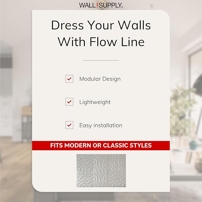 Wall!Supply - 3D Wall Panels – Flow Line Cashmere Wall Covering - Lightweight - Image 3