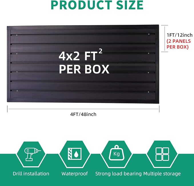 FRAYSCENT Slat Wall Paneling Garage Slat Wall Storage Systems Slatwall Panels - Image 3