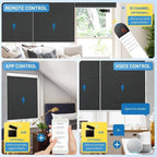 Motorized Blinds with Remote, Cordless Smart Blinds with Valance Cover - Image 5